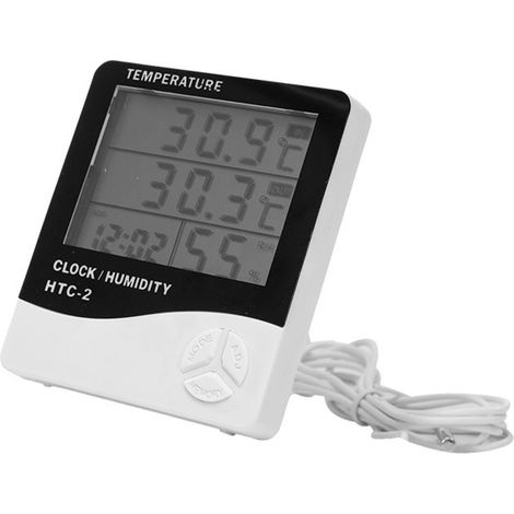 Station Meteo - Thermometre Digital Interieur Avec Sonde Exterieure - Hygrometre - Affichage Numerique - 1 Unite