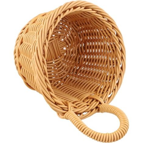 Panier tressé multifonctionnel à suspendre au mur, idéal pour le rangement dans la cuisine, (1/5)