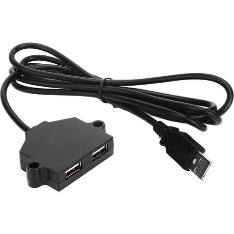 Double prise de charge USB avec câble de 1,5 mètre, 5 V 1 A, multifonctionnelle, compatible avec les téléphones portables, les tablettes et les appareils photo. (1/5)