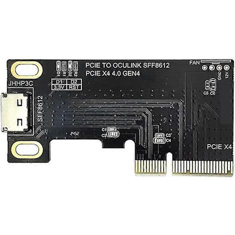Adaptateur PCIe 4.0 x4 vers Oculink femelle adaptateur PCI Express Gen 4 vers OcuLink SFF8612/8611 pour carte graphique externe. (1/4)