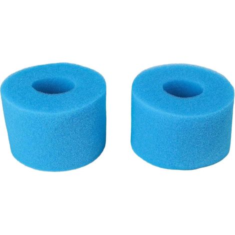 Filtre éponge cylindrique, préfiltre éponge, pour piscines, 10,3 x 10,3 x 7 cm, 2 pièces (1/5)
