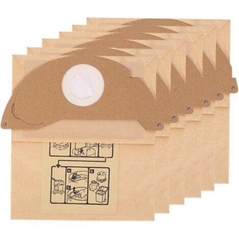 6 Sacs Filtre Remplacement pour Aspirateur Karcher WD2 MV2 6.904-322.0 WD2250 A2004 A2054 (1/5)