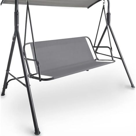 Cuscino di ricambio per altalena da giardino, 138 x 50 x 50 cm, grigio, in tessuto Oxford 900D spesso e impermeabile, protegge altalene da giardino e da balcone. (1/4)