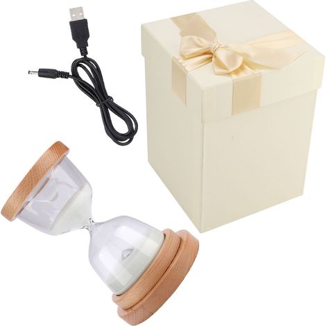 Sablier décoratif 2 en 1 de 15 minutes avec veilleuse LED, à utiliser comme objet de décoration de bureau. (1/5)