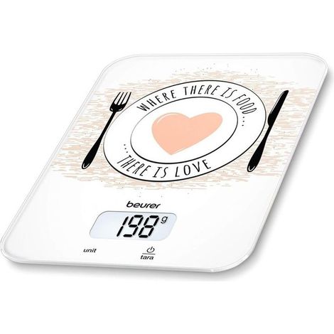 Beurer KS 19 Love balance de cuisine blanche élégante (1/2)