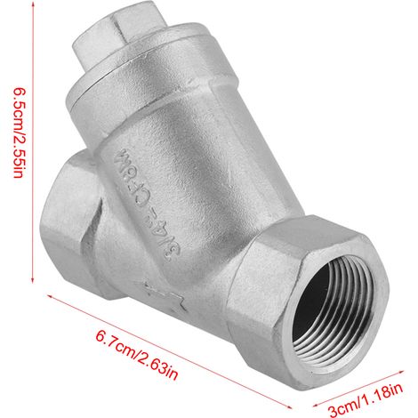 Filtre à crépine en acier inoxydable de type Y, filetage 3/4" DN20 PT, pour pompe à eau, huile et gaz. (1/5)