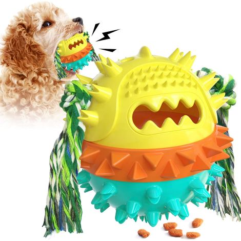 Chien Brosse Dents Bâton Chien Jouets Mâcher Masseur Caoutchouc Dog Toothbrush Soins Dentaires pour Chiens de Petite Taille et Moyenne,Vert Jaunâtre (1/5)