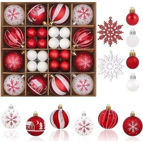 Adornos Esferas De Navidad Decoración 40pcs Para Árbol (1/4)