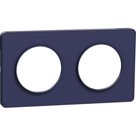 Schneider Electric – Plaque Schneider Odace Touch 2 postes – Finition cobalt – Utilisation intérieure – Dimensions 85x156mm