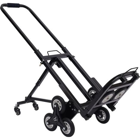 Carrello di trasporto pieghevole, portata 150 kg, 8 ruote in acciaio, carrello a mano, piattaforma di carico, ruote facili da manovrare per magazzini, aeroporti, centri commerciali