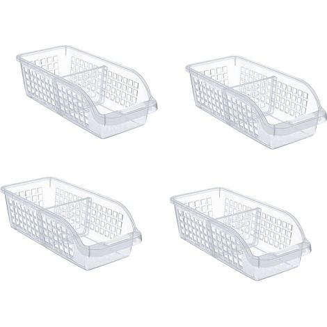 4PCS Coffre-Fort de Stockage Avec une Plaque Séparatrice - Conteneur de Stockage de Cuisine, Réfrigérateur et Autres Organisateurs (1/5)