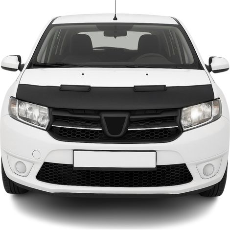 Protège Capot compatible avec Dacia Sandero 2008 à 2012, Bra de Capot Protection, Noir