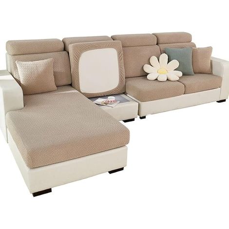 Housse de Coussin de canapé Extensible, Universelle, élastique, Housse de canapé, antidérapante, en Forme de L, pour canapé, Chaise Longue, Protection de Meubles (1/5)