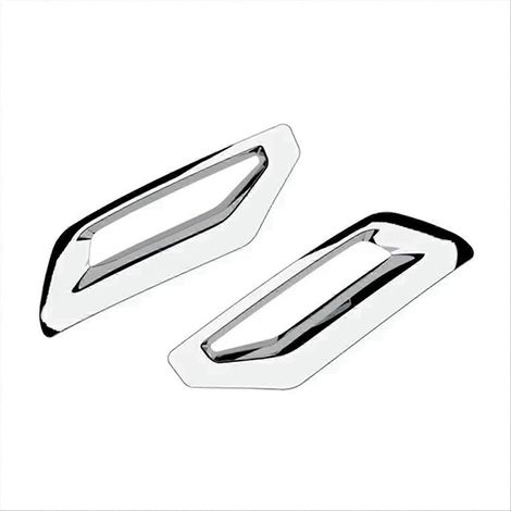 Tapa embellecedora cromada plateada para la cubierta del parachoques trasero del coche (1/5)