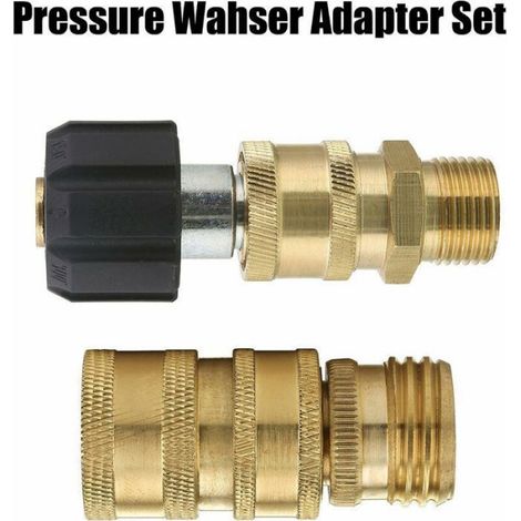 Adaptateur M22 Rotatif - Raccord Rapide 3 8 Pouces Et 3 4 Pouces - Pour Nettoyeur Haute Pression - 8 Pièces (1/5)