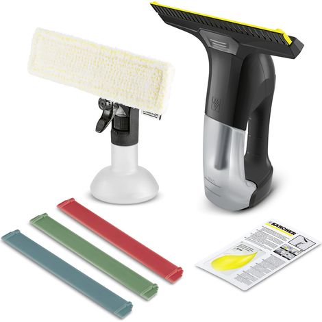 Lave vitres électrique Karcher WV 6 Plus Multi Edition - autonomie 100 min - pulvérisateur et bonnette microfibres - 3 raclettes de rechange