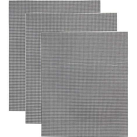Tapis de cuisson antiadhésif noir, lot de 3