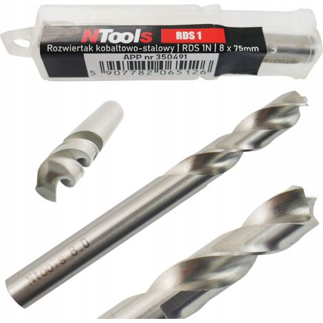 Escariador de acero al cobalto 8x75mm NTools RDS 1N para carrocería