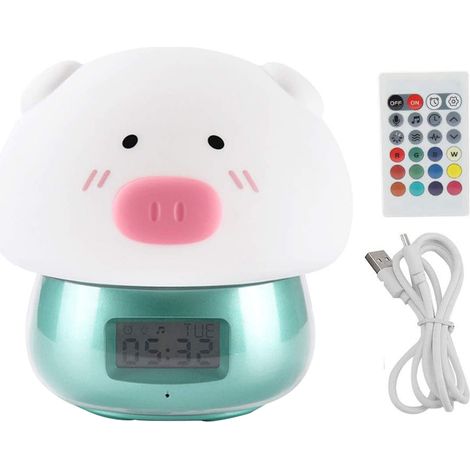 Réveil pour enfants et filles, réveil lumineux, réveil numérique à piles silencieux, cadeau pour filles, amies, femmes et mamans