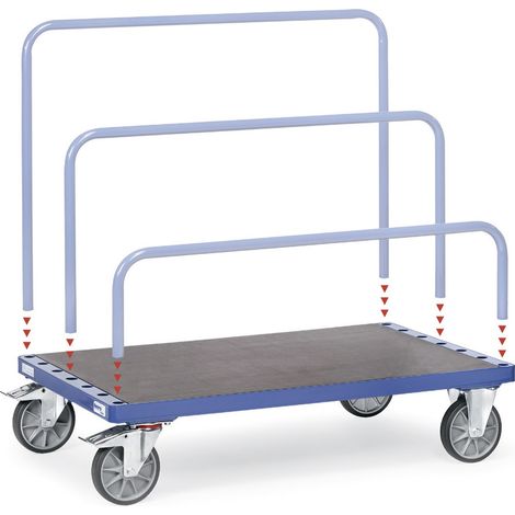 Fetra Plattenwagen für Einsteckbügel, 750 kg Tragkraft, 1200x800 mm Ladefläche (1/5)