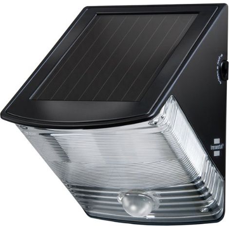 Brennenstuhl 1170970 Lampada Solare da Parete a LED Sol 04 Plus Ip44 con Segnalatore di Movimento ad Infrarossi, 2Xled 0,5W 85 Lm, Nero (1/4)