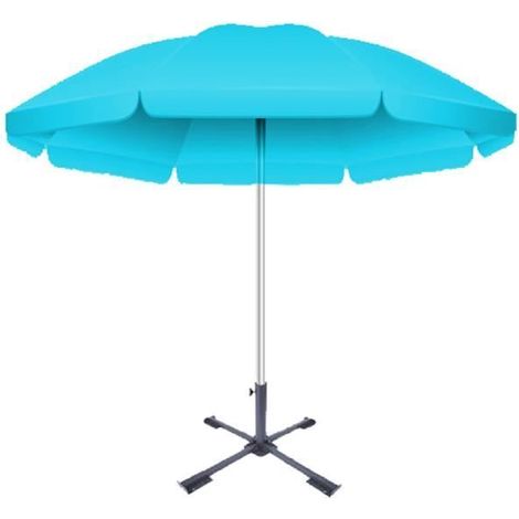 Pied de parasol - JUANIO - Croix pliant - Acier noir - Tube fileté réglable - Pour mât 35/38/44 mm (1/3)