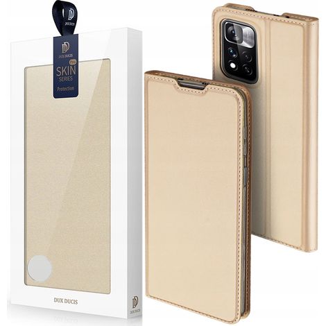 Funda Dux Ducis Skin Pro con tapa abatible para Poco M4 Pro 5G color dorado (1/5)