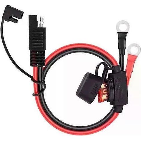 SAE-auf-O-Ringkabelschuh-Kabelbaum 18AWG 16AWG 14AWG 12AWG 10AWG 60CM SAE-Batterieverlängerungskabel für Solaranlage, Motorrad, Auto, Wohnmobil (1/4)