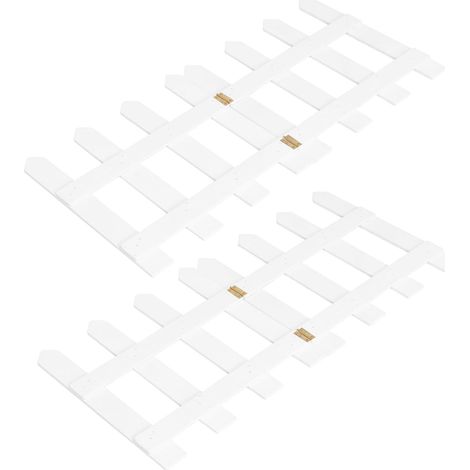 Clôture Bois Blanche Décorative pour Jardin et Sapin de Noël Miniature pour Décoration de Fête Mariage et Extérieur (1/5)