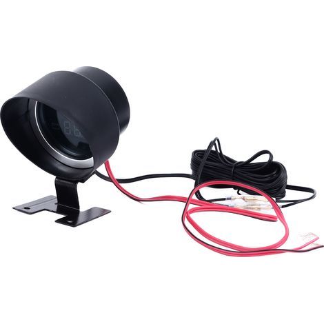 2-in-1 Wassertemperaturanzeige und Voltmeter, rundes digitales LCD-Display, für Auto und Motorrad, 12 V oder 24 V (1/5)