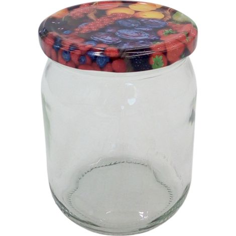 Einmachglas 540ml Vorratsglas Einweckglas Marmeladenglas Schraubdeckel Früchte