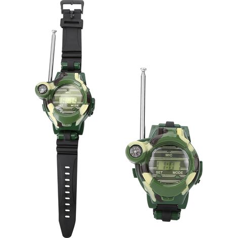 2 Stück 7-in-1 Kinder-Outdoor-Interphone, digitale Kinder-Intercom-Uhr, 30 m Reichweite, Walkie-Talkie (1/5)