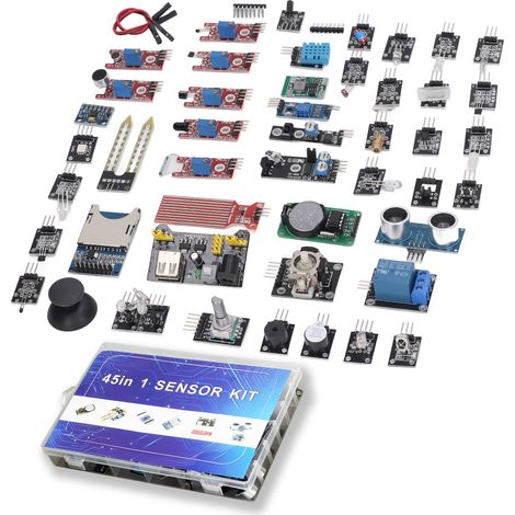 Lot de 45 modules capteurs pour Raspberry Pi : kit composants électroniques, capteur de température, horloge et carte module. (1/5)
