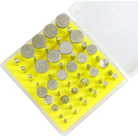 Lot de 50 fraises diamantées pour outil rotatif Dremel (1/4)
