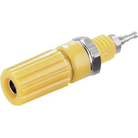 Borne de polarité Ø stylo (détails): 4 mm TRU COMPONENTS TC-R1-9 Yellow 1587899 jaune 10 A 1 pc(s) S646001 (1/3)