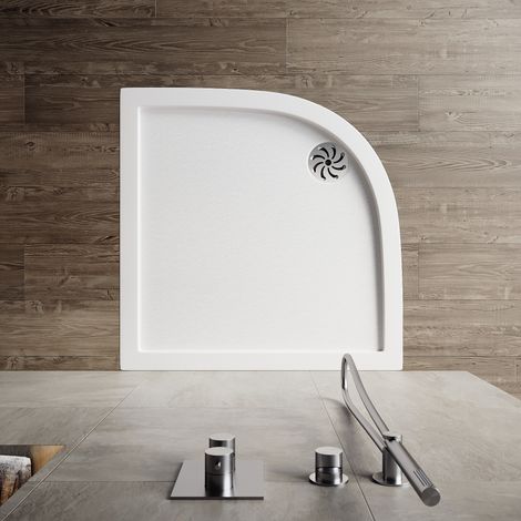 SONNI Viertelkreis Duschwanne Rutschfeste versenkte Duschwanne SMC Quick drain design 800x800 mm (1/5)