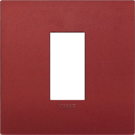 Placca Classic 1M rosso matt scatola rotonda Vimar Arkè 19641.75