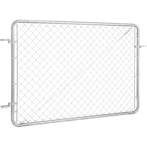 Mophorn Gartentür, 183x122 cm, anpassbares Maschendrahtzauntor, geeignet für Gartenzauntoröffnungen von 61–183 cm(B)x183 cm(H), Zauntor für den Außenbereich, Pfosten nicht enthalten