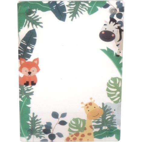 Cadre photo magnétique universel en forme de L de 7,6 cm (3 pouces), support en acrylique pour la maison et le bureau, motif animaux de la forêt (1/5)