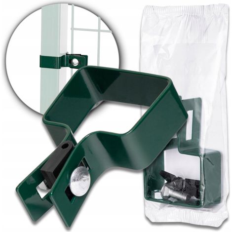 Collier de serrage d'extrémité pour panneaux pour poteau 60x40 vert Ø 5,0