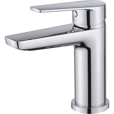Robinet salle bain avec bec hauteur 94mm mitigeur lavabo monocommande chaud et froide robinet lavabo en laiton Chromé (1/5)