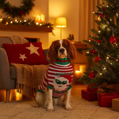 Maglione per cani taglia small comodo in tessuto per decorazioni natalizie -Stile 1