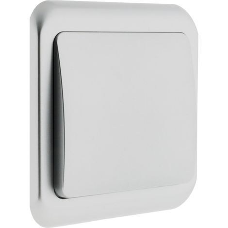 Interrupteur transversal encastré chrome - Zenitech (1/4)