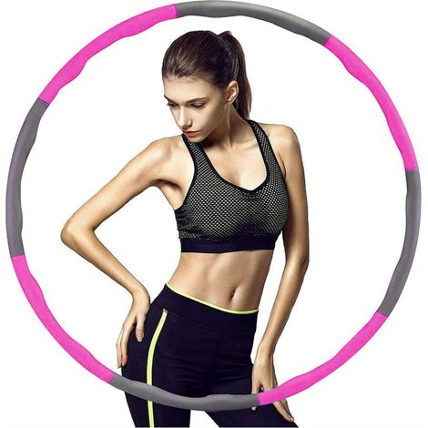 Hula HOP, tapis de sport amincissant en mousse rose-gris, 1 kg, 95 cm (1/5)