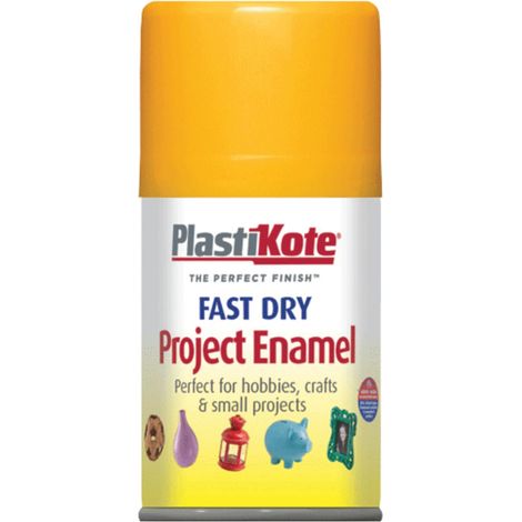 PlastiKote 440.0001070.046 Fast Dry Enamel Aerosol in Sunshine Yellow – 100ml (1/2)