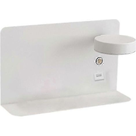 Applique murale de chevet avec port USB et étagère, lampe murale/lampe de lecture moderne, adaptée aux hôtels, salons, couloirs et salles à manger. (1/5)