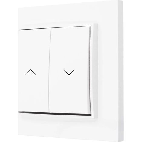 Interruptor para persiana enrollable con marco, Karlik mini, blanco (1/5)