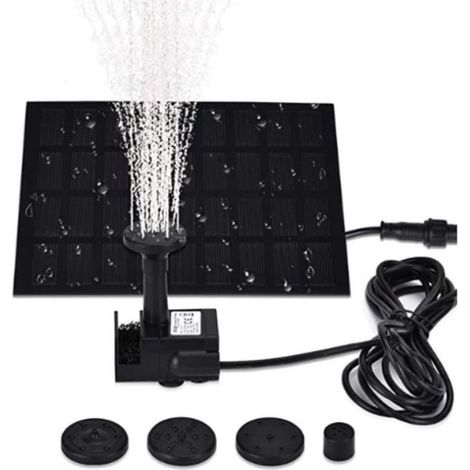 Solarpumpe, Solarbrunnen, Solarpanel-Wasserpumpen-Set für den Außenbereich, Tauchbewässerung, Teichpumpe für Vogelbad
