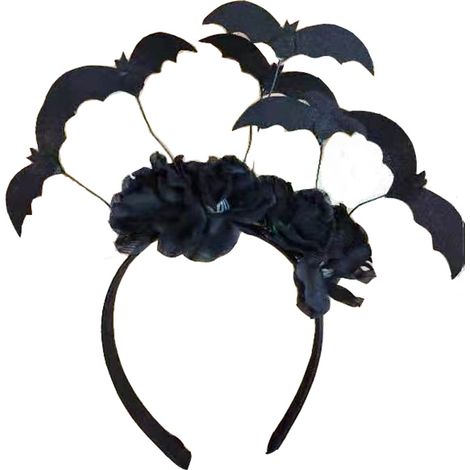1 Serre-tête chauve-souris, noir, ajustable, accessoire déguisement, pour Halloween, fête, cosplay (1/5)