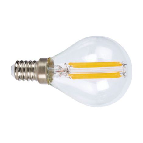 Bombilla con filamento Led mini globo transparente DUOLEC E14 luz fría 4W -